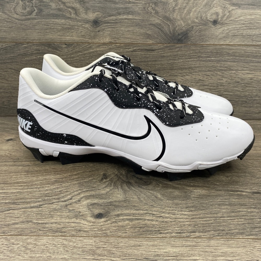 Nike Alpha Huarache 4 Keystone Baseball Cleats Mens 16 White Black DJ6524-106